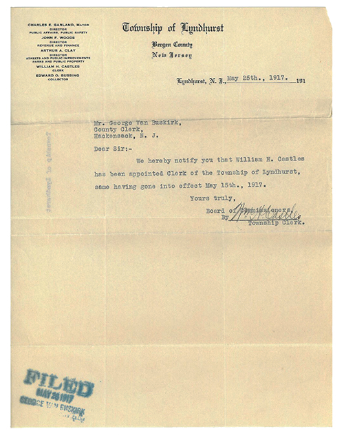 lyndhurst clerk oath 1917